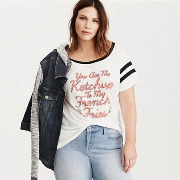 Torrid "Ketchup to my French Fries" graphic tee-00 - Picture 2 of 10